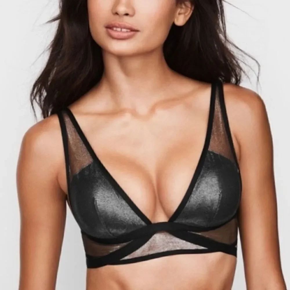 Victorias Secret shimmer plunge padded bralette